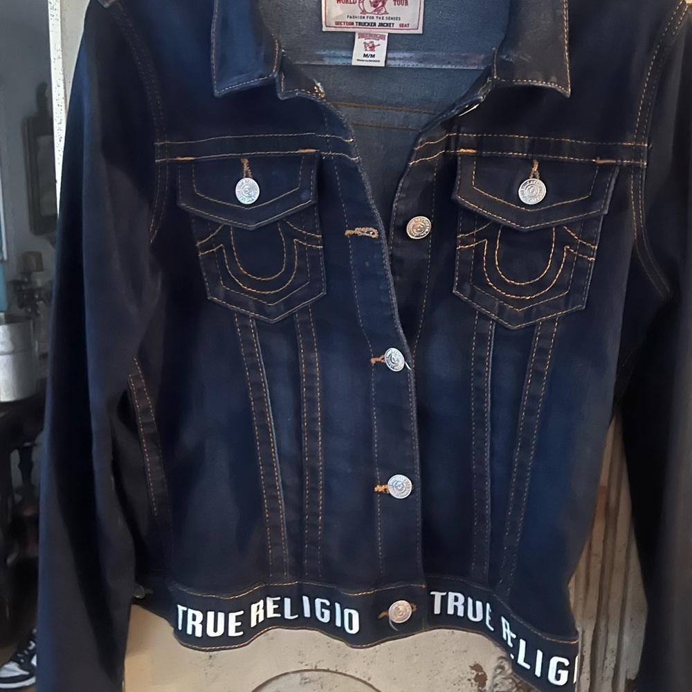 True Religion Blue Denim Jacket size M